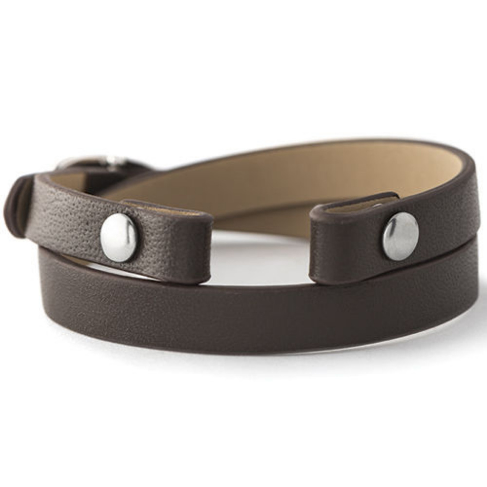 Brown Leather Wrap Bracelet Origami Owl 6-7.25"
